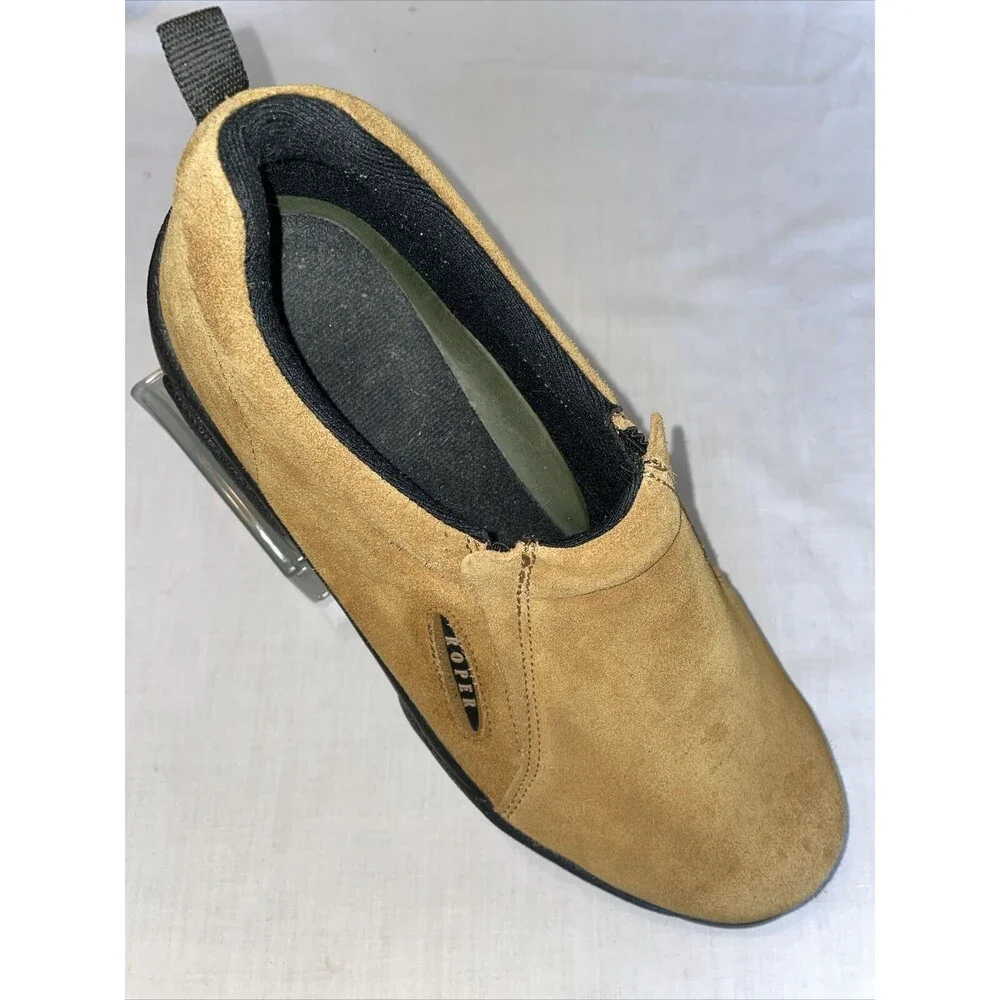 Roper Hiking Shoes Mens Size 13 M Tan Suede Leather Grip Sole Slip On